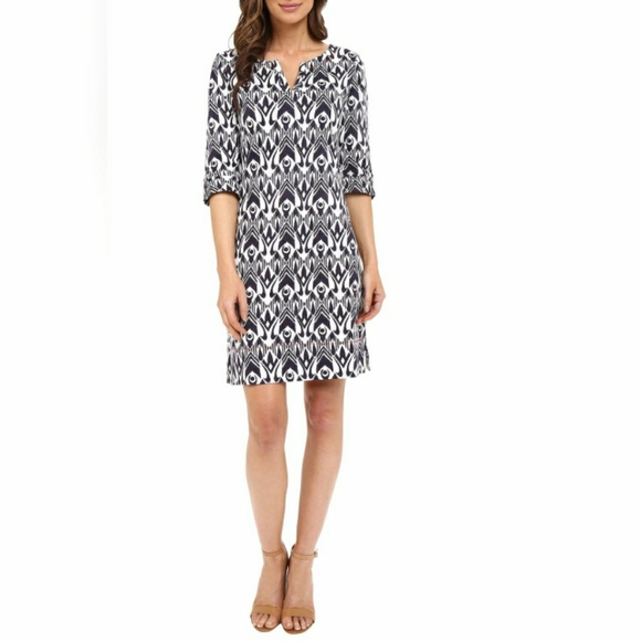 Hatley Dresses & Skirts - Hatley Navy/White Cotton Shift Dress SZ M NWT